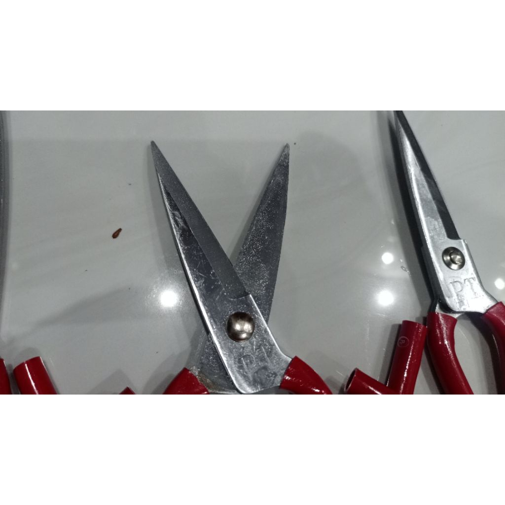 Set 3 Kéo Inox Cán Đỏ, Kéo Cắt Gà Vịt PT Thép Không Rỉ, Kéo Chuyên Cắt Gà Vịt Siêu Bén