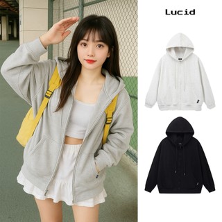 [Nỉ 2 Da ] Áo Hoodie Khóa Zip Nỉ 2 Da Trơn LUCID Local Brand Unisex Basic Nam Nữ Mũ 2 Lớp To