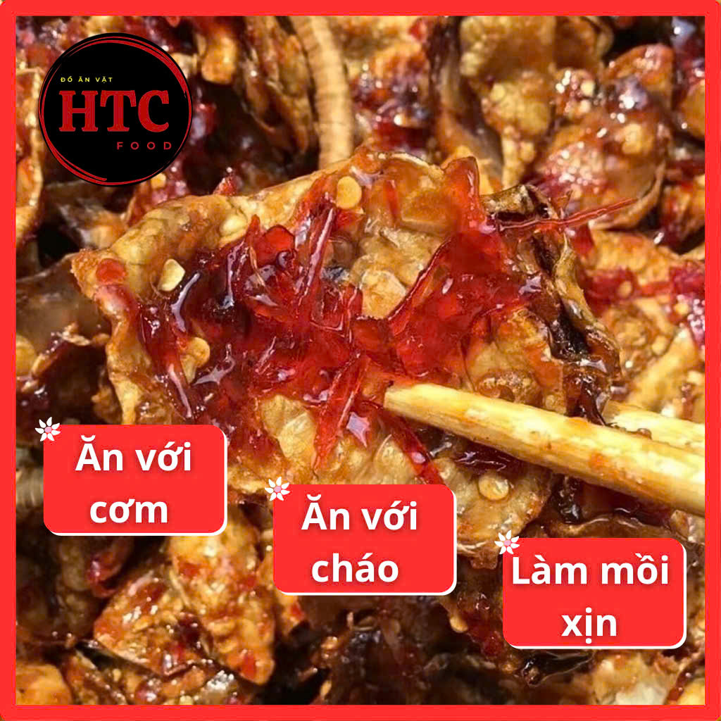 Khô mực rim me sa tế đặc biệt nhà làm cực ngon, mực khô tẩm gia vị ăn liền, 250g/500g, HTC Food