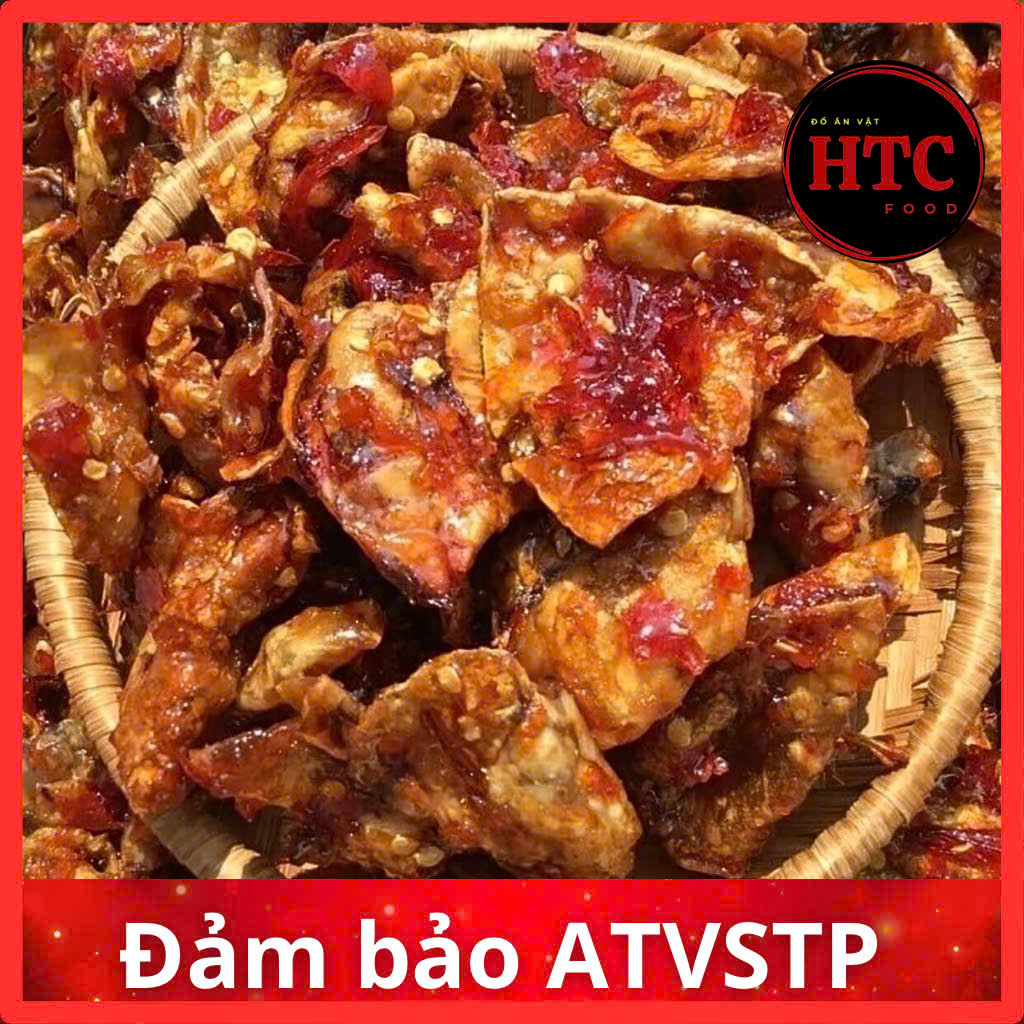 Khô mực rim me sa tế đặc biệt nhà làm cực ngon, mực khô tẩm gia vị ăn liền, 250g/500g, HTC Food