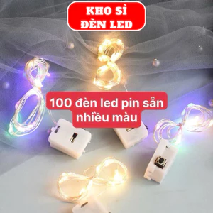 Combo 50-100 đèn led 1m, 2m nhiều màu sắc 3 chế độ nháy có pin sẵn trang trí (đảm bảo sáng 95%, lỗi nhiều hoàn hàng)