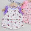 Bộ Sát Nách Bé Gái Phối Bèo 6 - 16kg, Vải Thun Tăm mềm, có giãn tốt, mát mẻ - MS47
