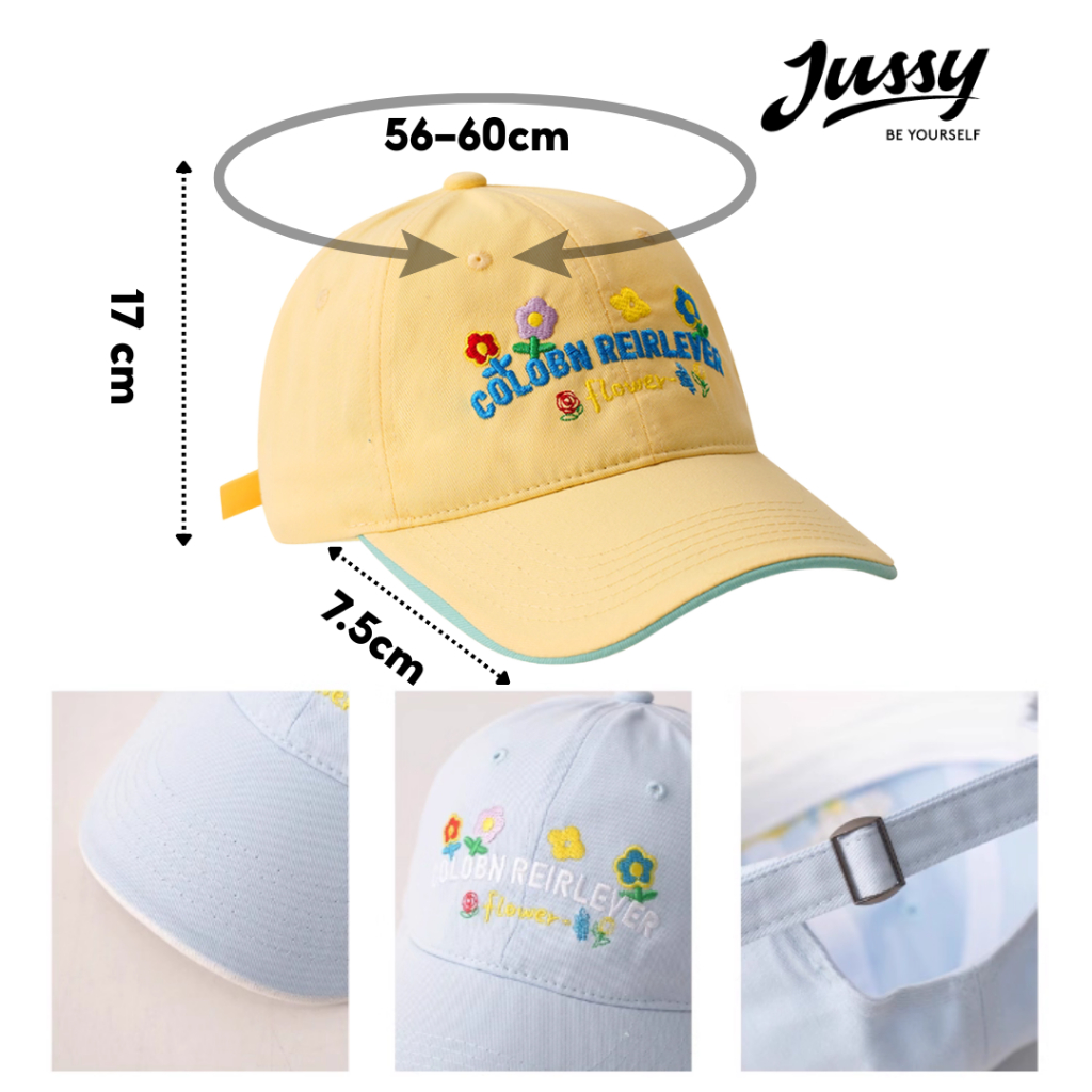 Mũ Lưỡi Trai Hàn Quốc Flower Jussy Official Nón Mũ Nam Nữ Vải Cotton Form Mềm Unisex Lòng Nón Sâu Size To Có Khóa Thu To