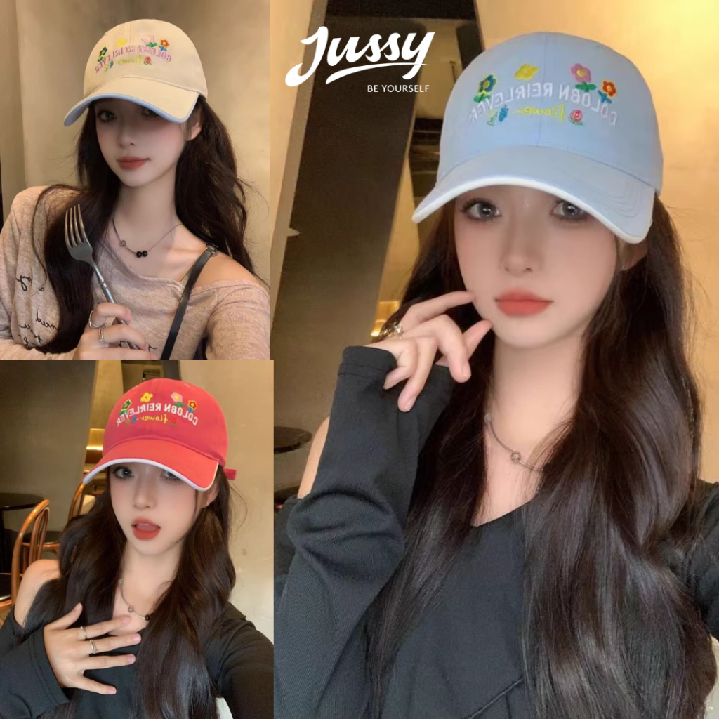 Mũ Lưỡi Trai Hàn Quốc Flower Jussy Official Nón Mũ Nam Nữ Vải Cotton Form Mềm Unisex Lòng Nón Sâu Size To Có Khóa Thu To