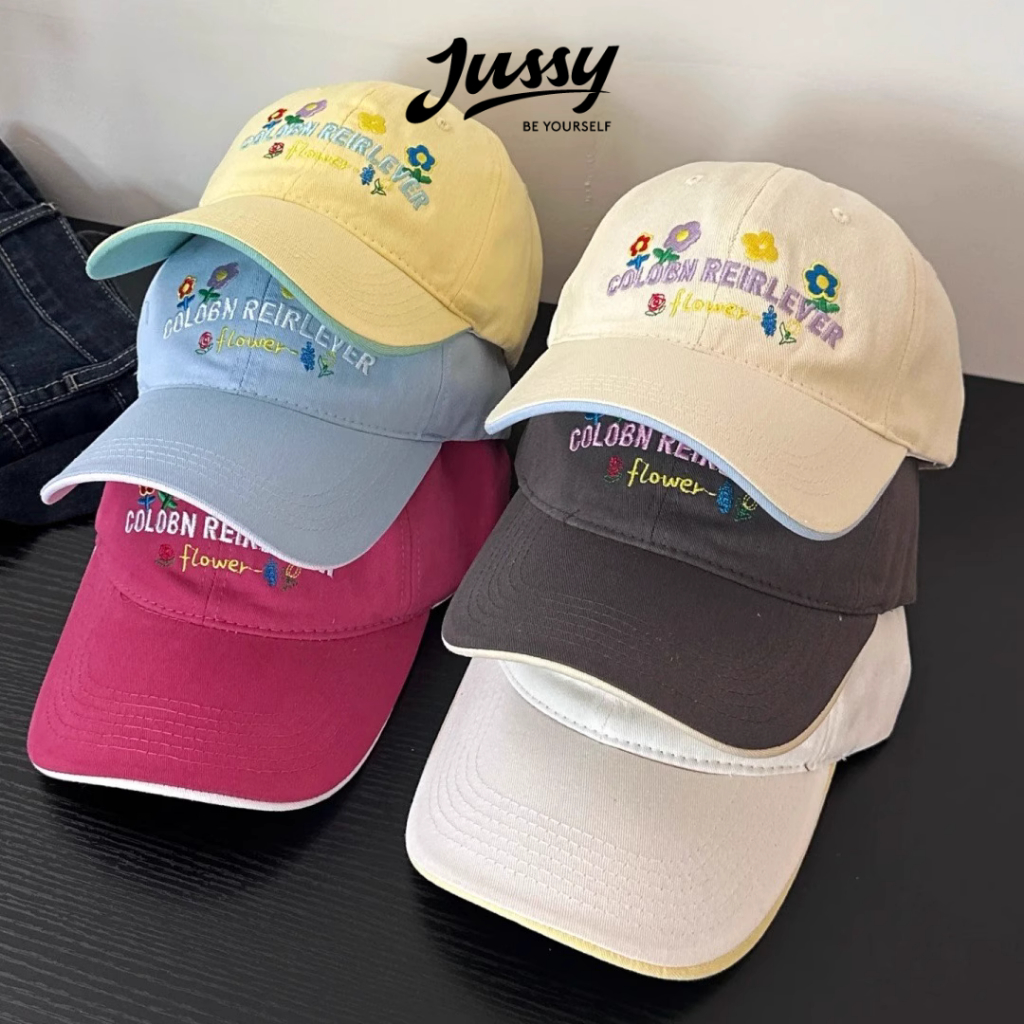 Mũ Lưỡi Trai Hàn Quốc Flower Jussy Official Nón Mũ Nam Nữ Vải Cotton Form Mềm Unisex Lòng Nón Sâu Size To Có Khóa Thu To
