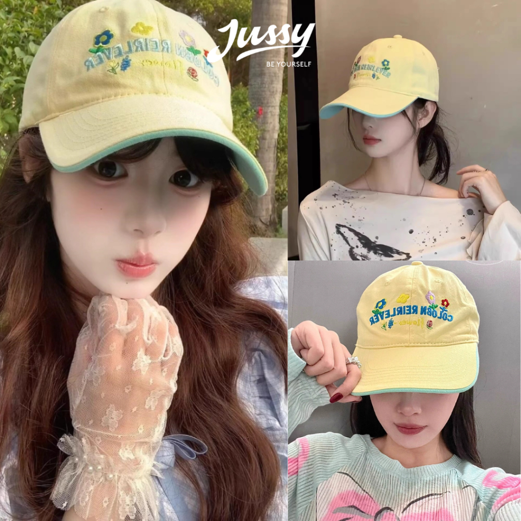 Mũ Lưỡi Trai Hàn Quốc Flower Jussy Official Nón Mũ Nam Nữ Vải Cotton Form Mềm Unisex Lòng Nón Sâu Size To Có Khóa Thu To