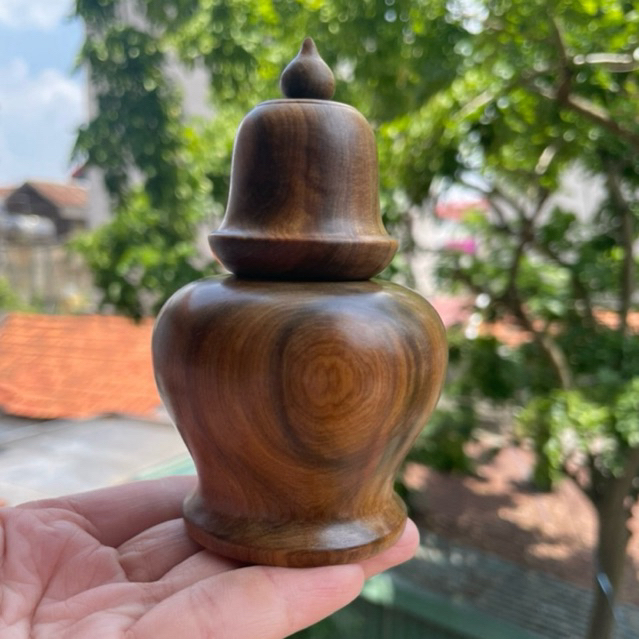 Lọ Tăm Chuông gỗ Bách.Xanh Mộc Châu Thơm Ngọt