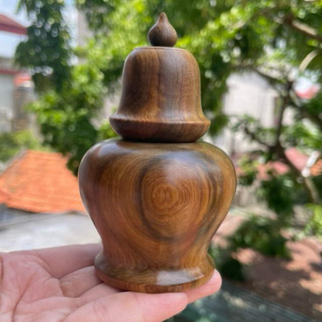 Lọ Tăm Chuông gỗ Bách.Xanh Mộc Châu Thơm Ngọt