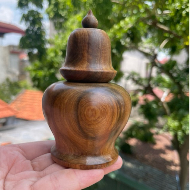 Lọ Tăm Chuông gỗ Bách.Xanh Mộc Châu Thơm Ngọt