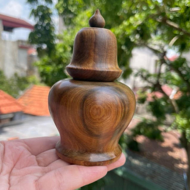 Lọ Tăm Chuông gỗ Bách.Xanh Mộc Châu Thơm Ngọt