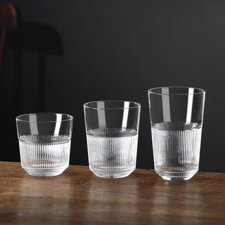 Bộ 6 Ly thủy tinh 250/310/360ml, cốc thủy tinh đáy sọc chịu nhiệt uống cafe, nước ép, soda, trà sữa
