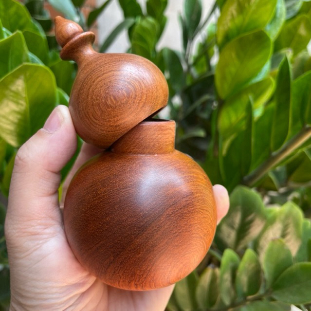 Lọ Tăm Hồ Lô bằng gỗ Hương Ta, hàng kỹ đẹp giá rẻ