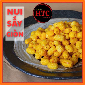 Nui chiên bơ mắm ớt nhà làm sạch sẽ, nui sấy giòn đậm đà, snack bim bim ăn vặt tuổi thơ, HTC Food