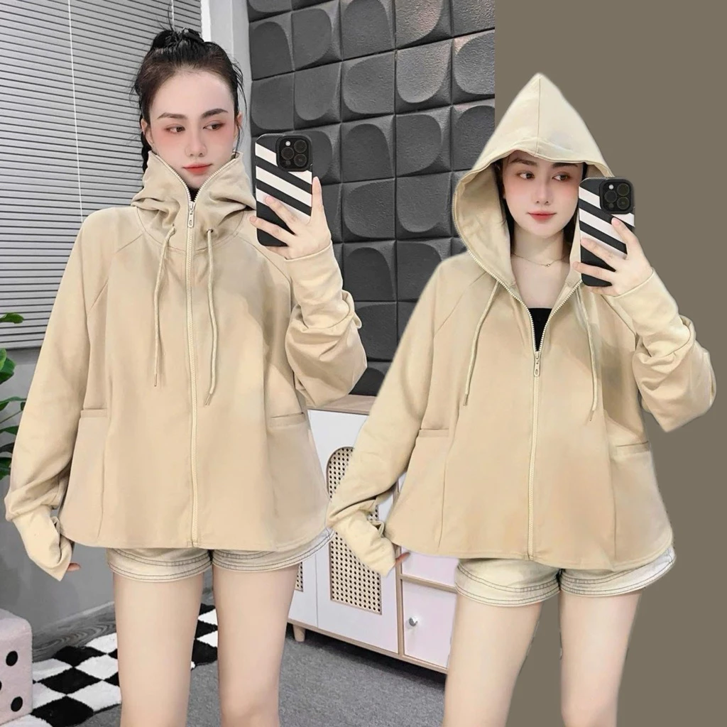 Áo Khoác Chống Nắng Umi Su Cao Cấp, Áo nữ dày dặn,(túi trong có khóa kéo) Form Dài Xoè Trẻ Trung Chố