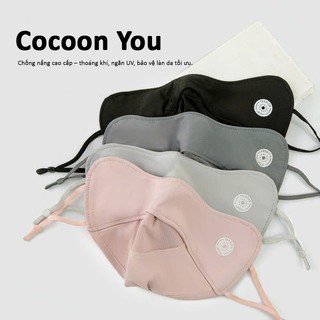 Khẩu Trang Chống Nắng Nữ Cocoon You UPF50+ Lưới Thoáng Mũi, Chất Mềm Mịn, Che Kín Đến Mắt