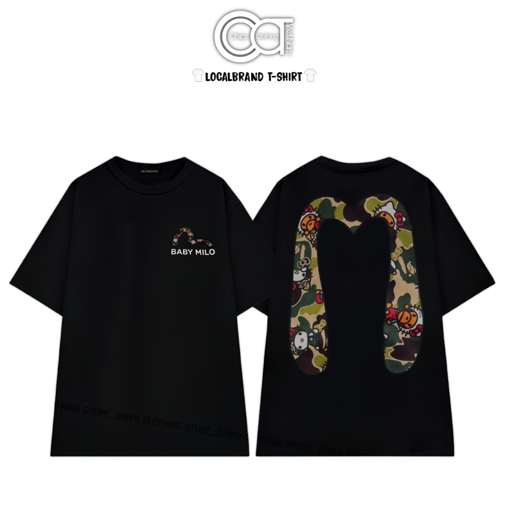 [High Quality] Áo Thun Evisu x Baby Milo Phong Cách Street Unisex Nam ...