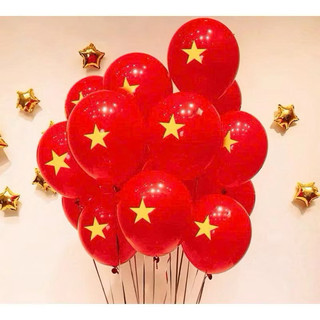 Combo 30/50/100 Bóng bay in sao vàng phục vụ ngày quốc khánh 2/9 và lễ khai giảng năm học mới Yến Nhi Shop