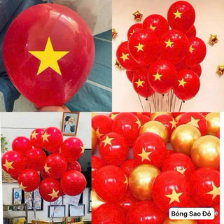 Combo 30/50/100 Bóng bay in sao vàng phục vụ ngày quốc khánh 2/9 và lễ khai giảng năm học mới Yến Nhi Shop