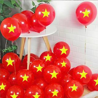 Combo 30/50/100 Bóng bay in sao vàng phục vụ ngày quốc khánh 2/9 và lễ khai giảng năm học mới Yến Nhi Shop