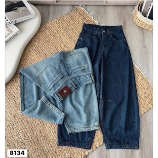 Quần baggy jean li ngang dành cho nữ