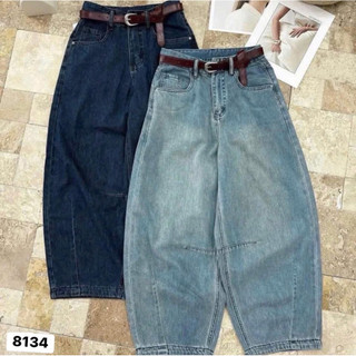 Quần baggy jean li ngang dành cho nữ