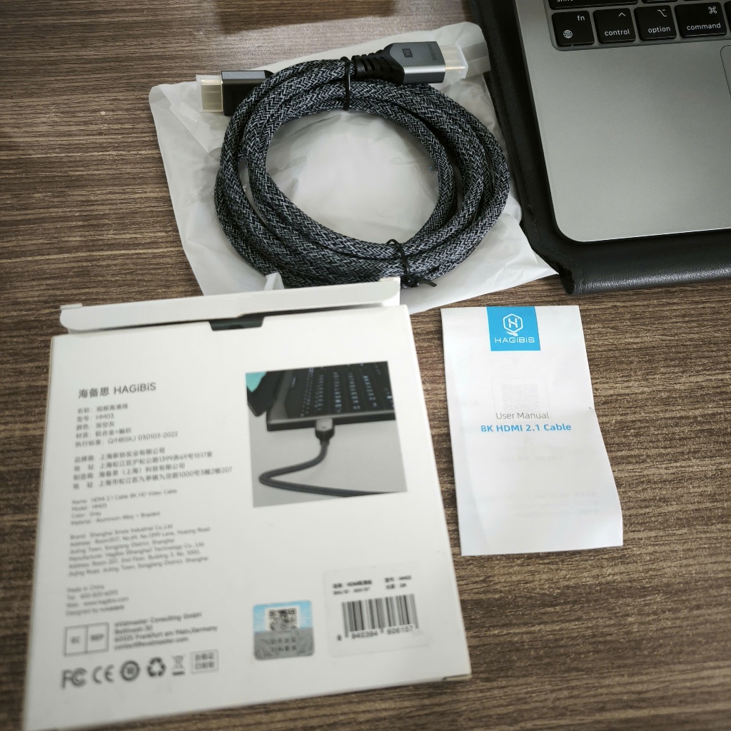 HAGIBIS Cáp HDMI to HDMI 2.1 8K60Hz 4K120Hz - 2m hỗ trợ Dynamic HDR VRR đầu mạ vàng 28AWG | HM03