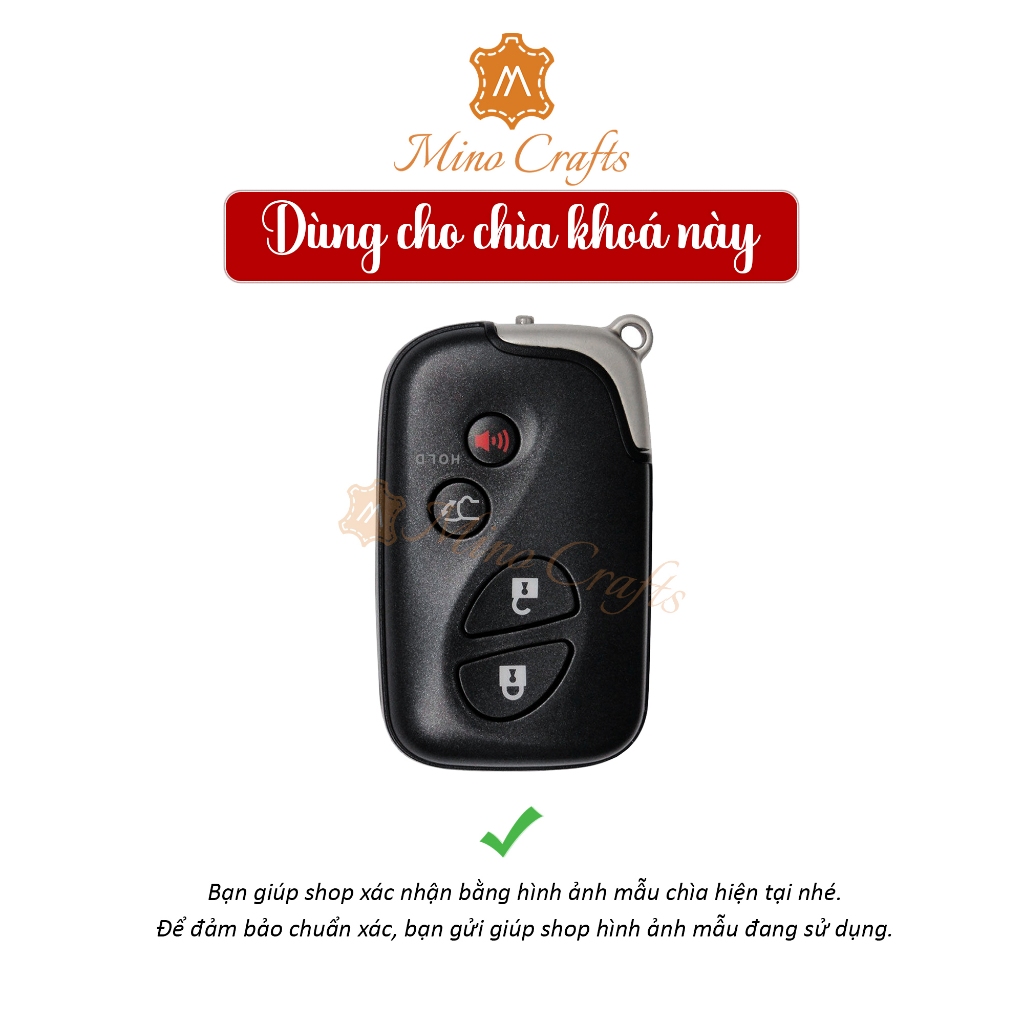 Bao da chìa khóa Lexus RX350, GS430, GX460, HS250, LS600, Chế tác thủ công, Da bò thật nhập khẩu