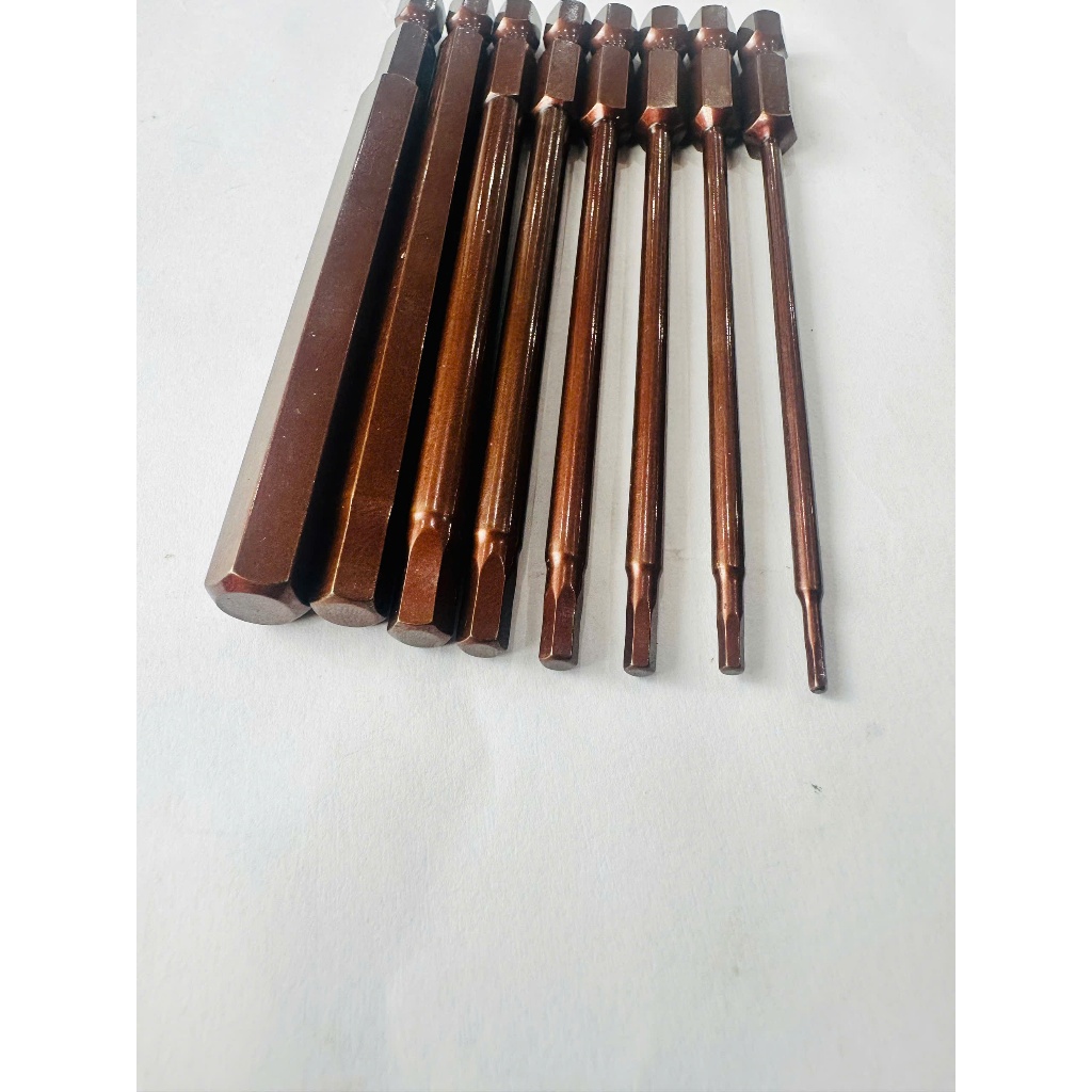 BỘ MŨI LỤC GIÁC LẮP MÁY KHOAN 8 CÂY KAPUSI – THÉP S2 CAO CẤP, ĐA DẠNG KÍCH THƯỚC