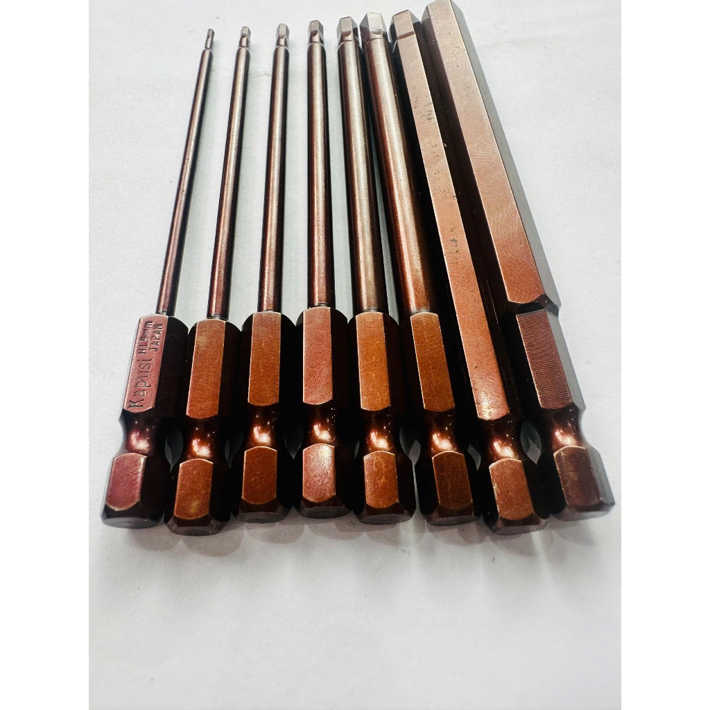 BỘ MŨI LỤC GIÁC LẮP MÁY KHOAN 8 CÂY KAPUSI – THÉP S2 CAO CẤP, ĐA DẠNG KÍCH THƯỚC