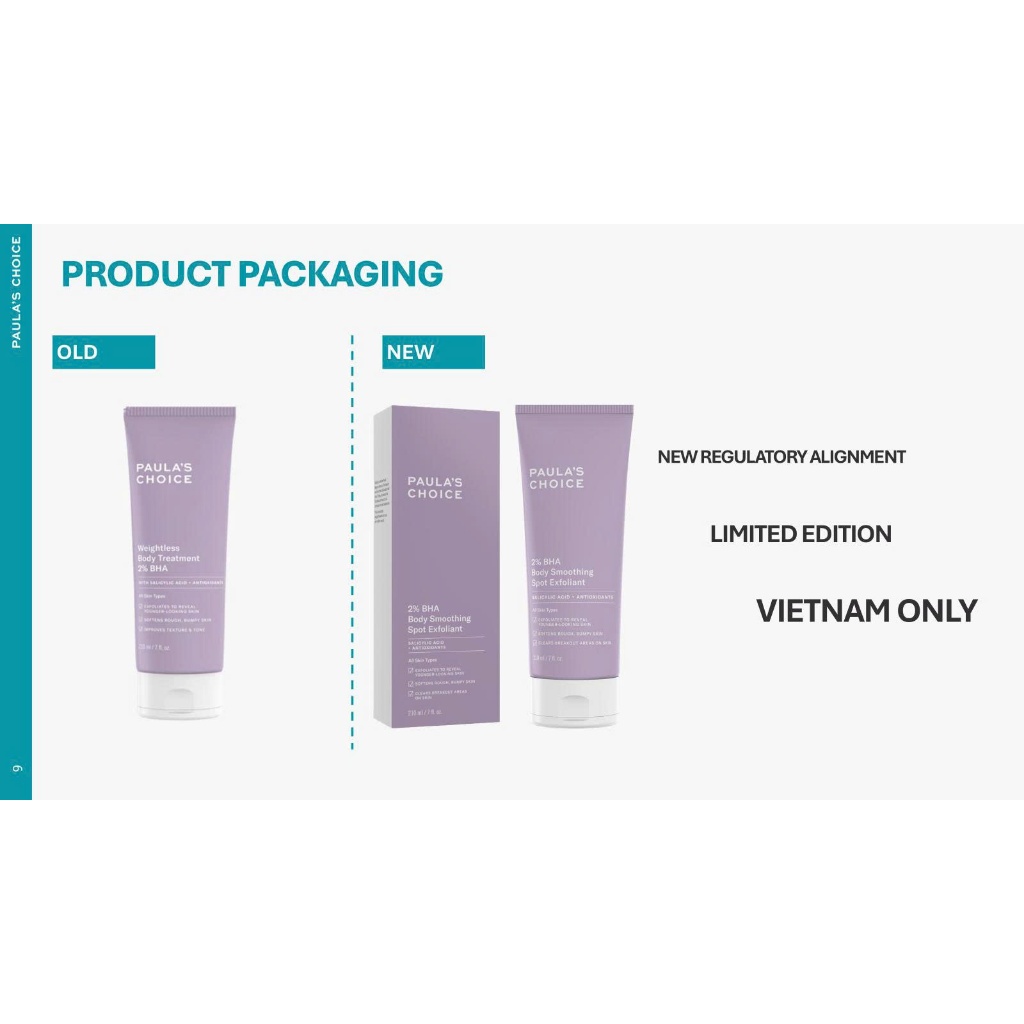 [HÀNG CTY]Kem dưỡng thể 2% BHA Paula's Choice Weightless Body Treatment Giảm Mụn Viêm, Viêm Nang Lông Body 60ml/210ML