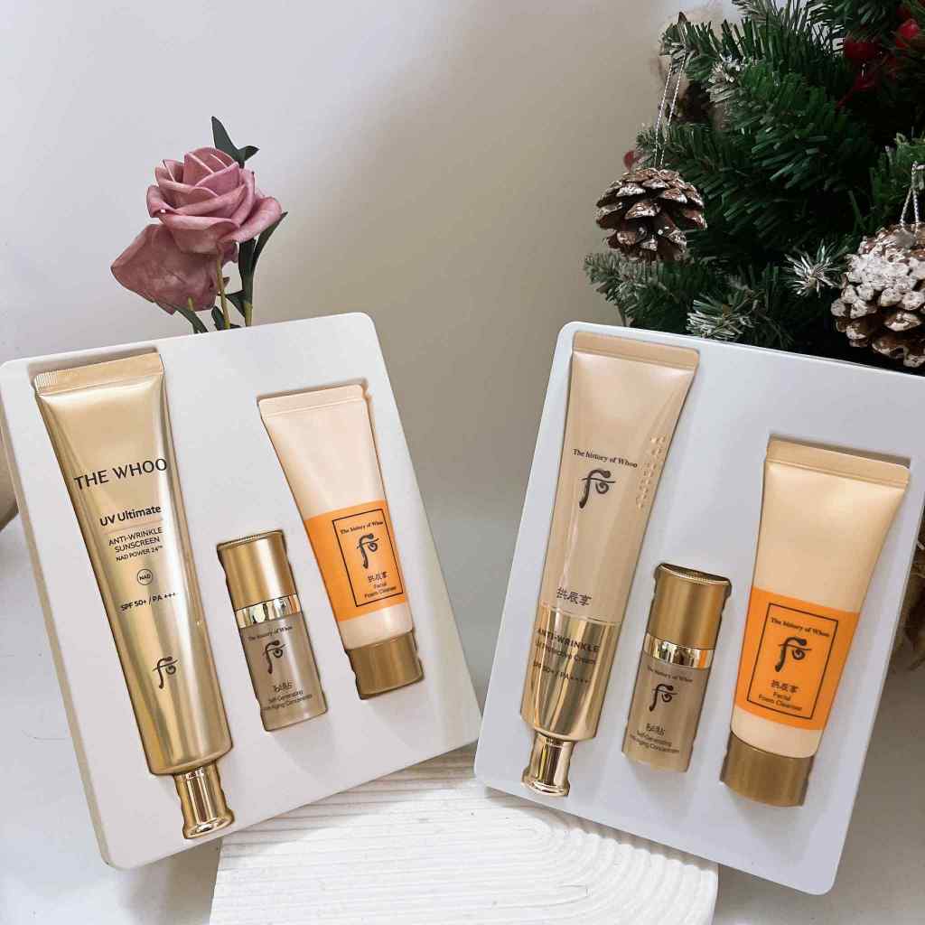 Set Kem chống nắng chống nhăn Whoo Wrinkle Sun sét 50ML SPF50+/PA+++