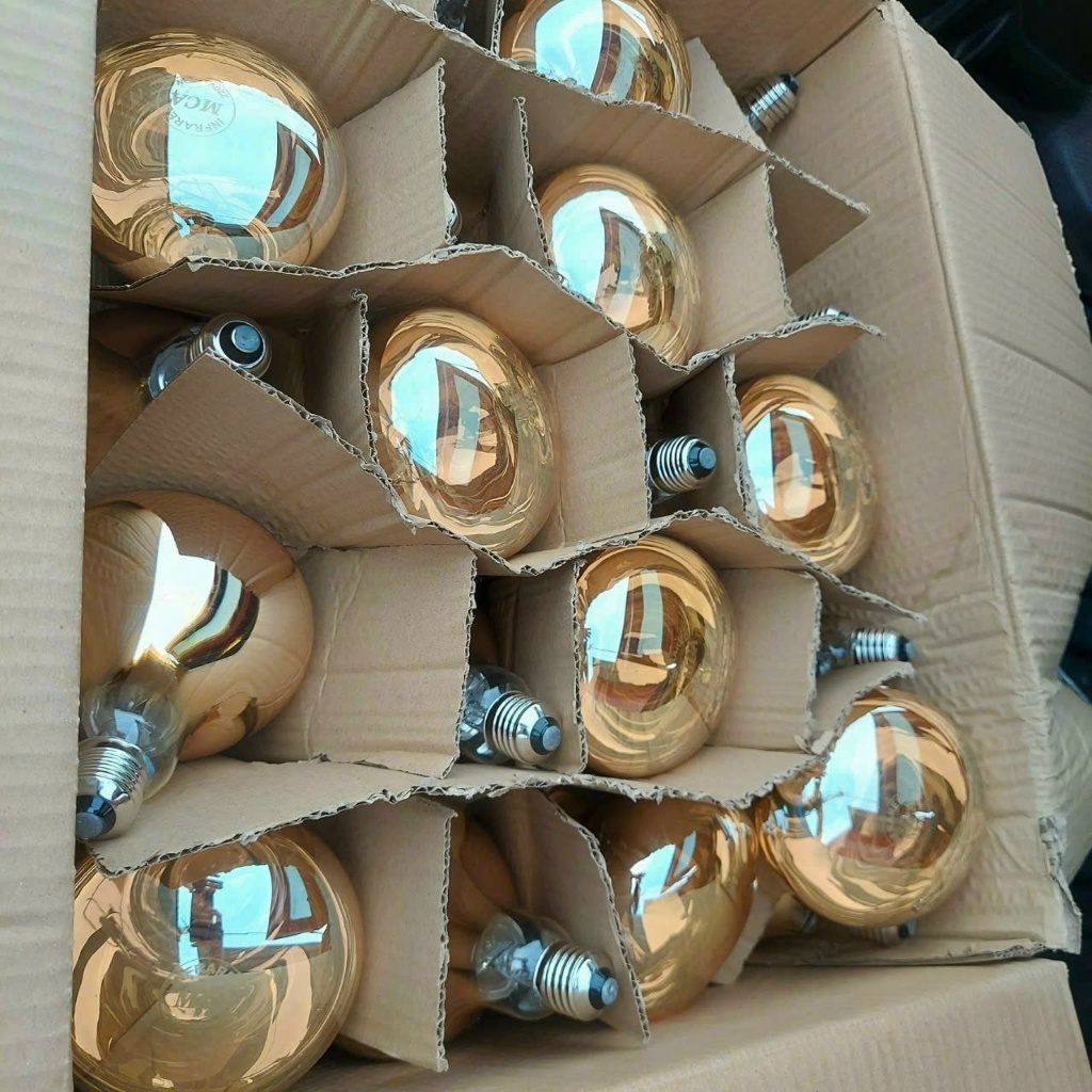 Bóng đèn sưởi nhà tắm 275w chính hãng, Bóng sưởi phòng tắm,Bóng sưởi ấm gia súc gia cầm