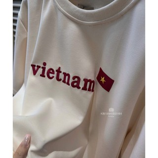 Áo Phông Nam Nữ Thêu Viet Nam Cờ Đỏ Sao Vàng Áo Thun Unisex Ngắn Tay Form Rộng Quốc Khánh 2/9