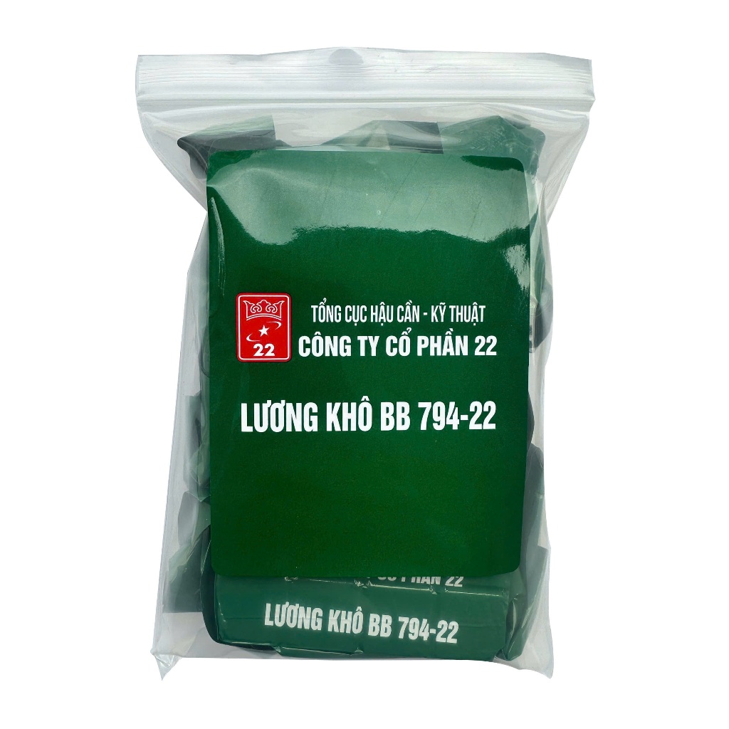 Lương khô quân đội BB 794-22 loại túi zip 300gr có 25 gói 12gr
