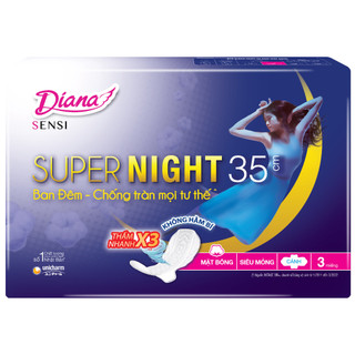 Băng vệ sinh Diana Sensi Night ban đêm 35cm 3 miếng/gói