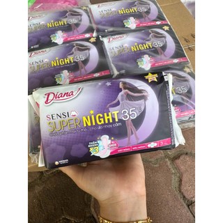 Băng vệ sinh Diana Sensi Night ban đêm 35cm 3 miếng/gói