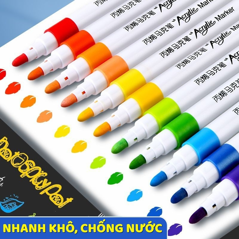 Bút Màu Acrylic 48 Màu – Dành Cho Học Sinh, Sinh Viên, Người Yêu Vẽ Thỏa Sức Sáng Tạo