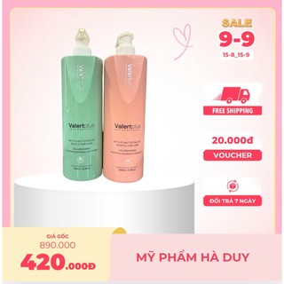 Cặp Gội Xả Valert Plus 1000ml Hương Nước Hoa Phục Hồi Hư Tổn, Chẻ Ngọn, Nuôi Dưỡng, Giảm Rụng Và Hỗ Trợ Mọc Tóc