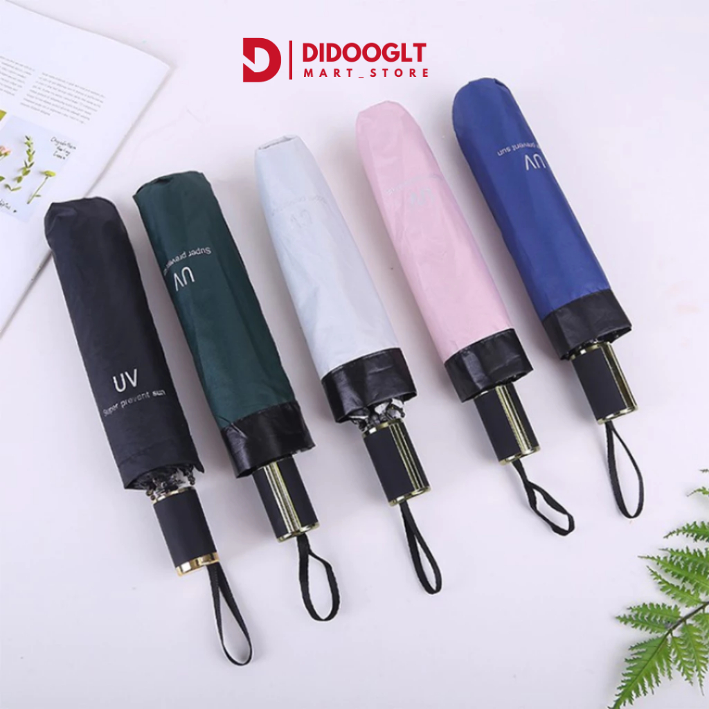 Ô Dù Che Nắng Chống Tia UV DIDOOGLT - Dù Gấp Gọn 2 Lớp Che Mưa, Che Nắng Nhỏ Gọn Tiện Lợi