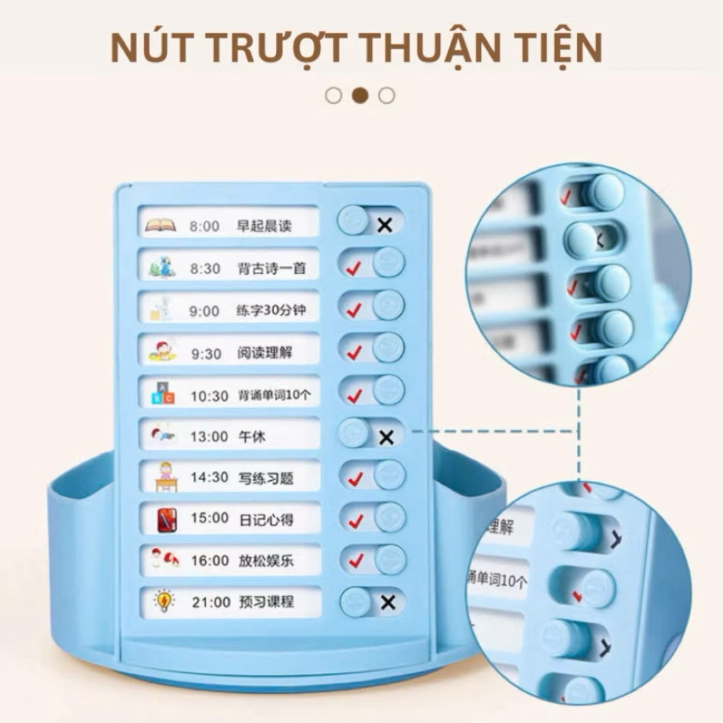Hộp bút xoay 2 trong 1 thiết kế thông minh - Bảng kế hoạch học tập cho bé