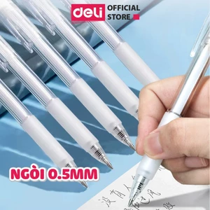 Bút Gel Bút Bi Nước Deli A057B Mực Màu Đen Xanh Đỏ Bút Mực Gel Ngòi 0.5mm Chép Kinh Viết Siêu Tốc