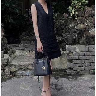 𝗠𝗶𝗱𝗶 𝗗𝗿𝗲𝘀𝘀- | LY LINEN | Đầm Linen tưng xuông xếp li