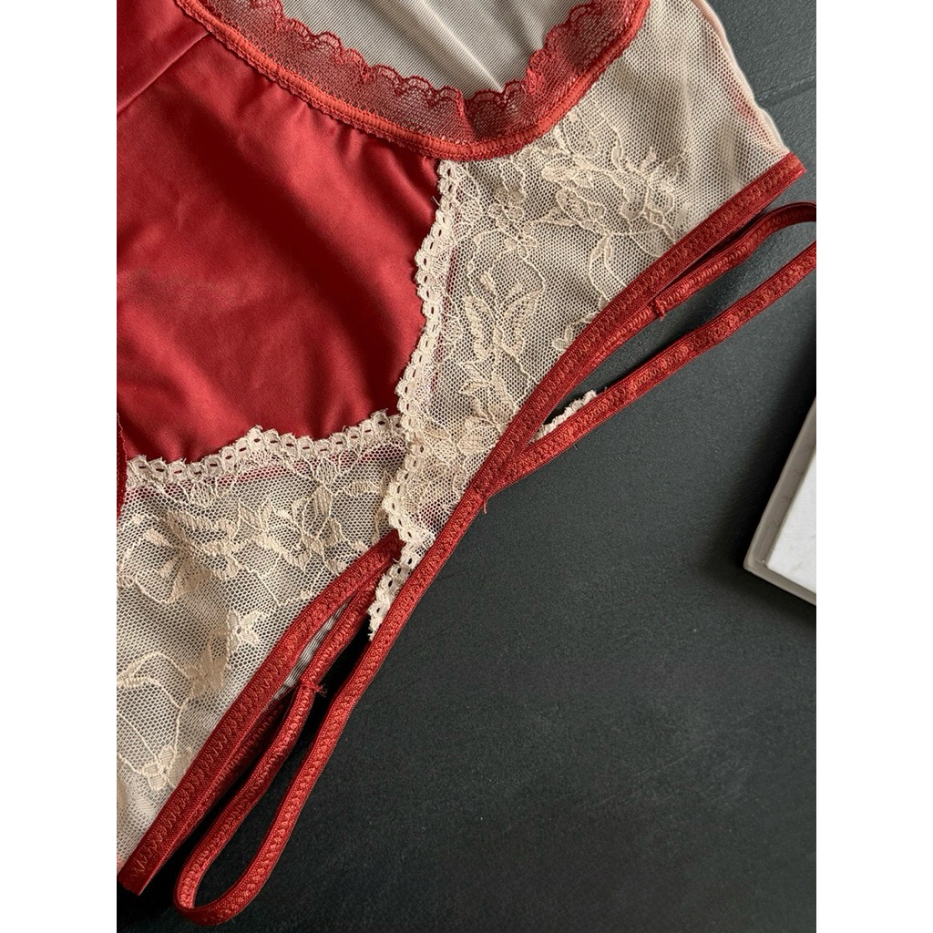 Quần lót ren thiết kế dây chéo Lalaly L01 –  quần lót ren sexy, nâng mông, quyến rũ cho nàng