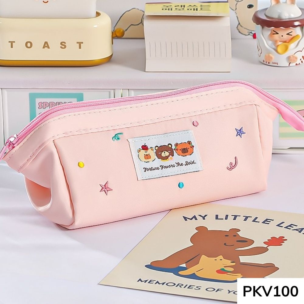 Bóp viết ,hộp đựng bút chống nước dung tích lớn họa tiết dễ thương cho học sinh PKV100 gagastore