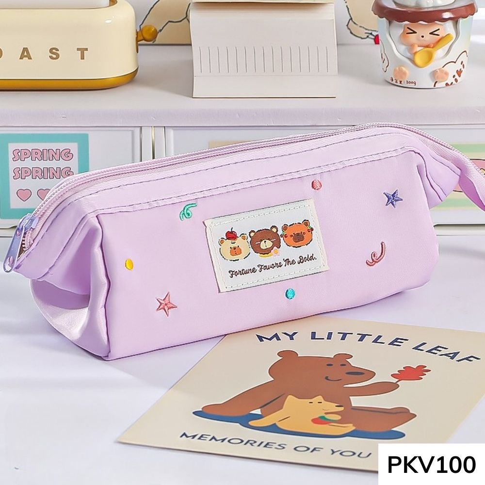 Bóp viết ,hộp đựng bút chống nước dung tích lớn họa tiết dễ thương cho học sinh PKV100 gagastore