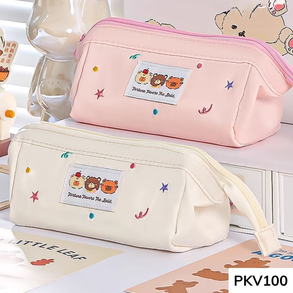 Bóp viết ,hộp đựng bút chống nước dung tích lớn họa tiết dễ thương cho học sinh PKV100 gagastore