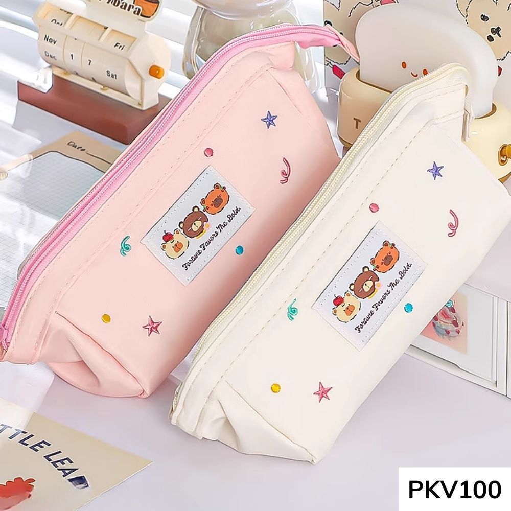 Bóp viết ,hộp đựng bút chống nước dung tích lớn họa tiết dễ thương cho học sinh PKV100 gagastore