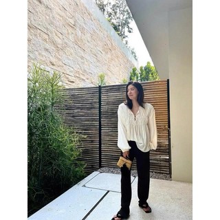 𝗦𝗶𝗻𝘆 𝗟𝗶𝗻𝗲𝗻 - | LY LINEN | Áo Linen thắt nơ form rộng
