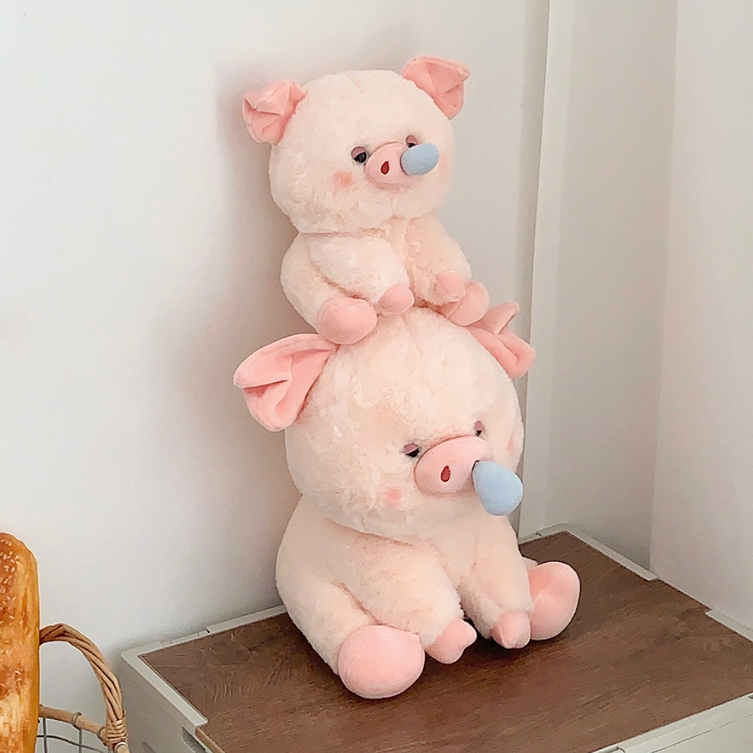 [ RÚT CHẬM ] Gấu bông heo hồng chảy nước mũi dễ thương, Thú nhồi bông lợn hồng chất liệu lông thỏ mềm mại