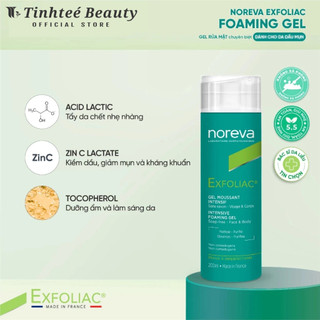 Gel Rửa Mặt Sạch Sâu Dịu Nhẹ Dành Cho Da Dầu Mụn Noreva Exfoliac Intensive Foaming 200ml